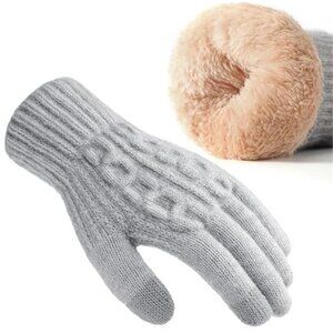 Womens Winter Gloves Warm Fleece Lined Touch Screen Cold Weather Knit Gloves